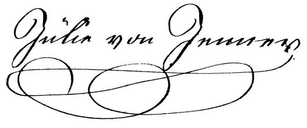 Unterschrift von Julie von Jenner